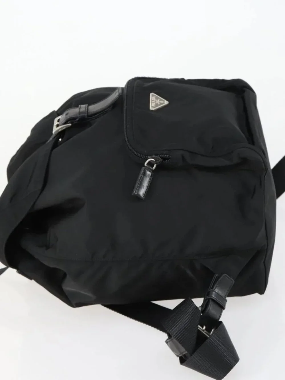 PRADA Backpack Nylon Black Silver Auth 156118 - Picture 6 of 16